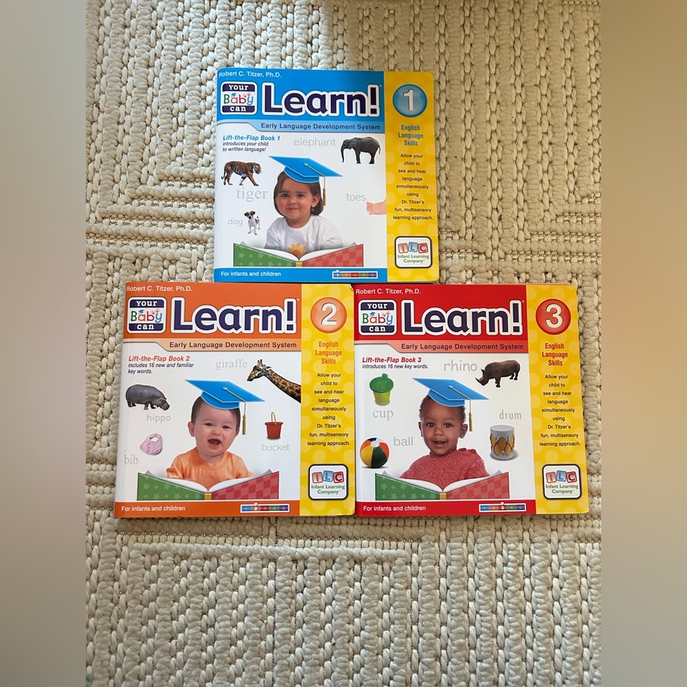 Your Baby Can Read Books 1-3 By Robert C. Tizer Ph.D - Great Learning Resource